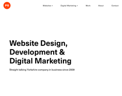 Screenshot of the PS Website Design Ltd homepage
