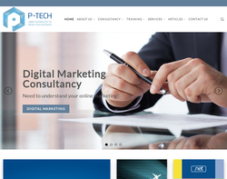 Screenshot of the p-tech ebusiness consultants homepage