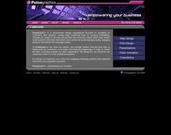 Screenshot of the Pulse Graphics Ltd homepage