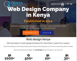 Screenshot of the Quest Website Developers Ltd homepage