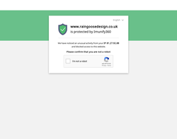 Screenshot of the Raingoose Design homepage