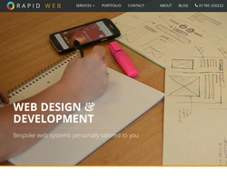 Screenshot of the Rapid Web Ltd homepage