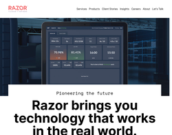 Screenshot of the Razor Jam homepage