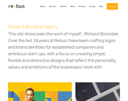 Screenshot of the Rebus Graphics Design Company Ripon homepage