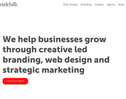 Screenshot of the Red Chilli Design homepage