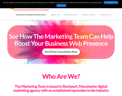 Screenshot of the The Marketing Team - redlibertydata.com homepage