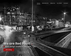 Screenshot of the Red Paint: Web Design homepage