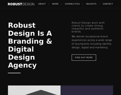 Screenshot of the Robust Design homepage