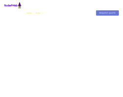 Screenshot of the Rocket Webs homepage