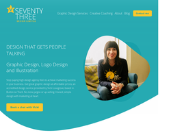 Screenshot of the Seventy Three Design Limited homepage