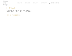 Screenshot of the SJ Luxe homepage