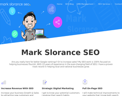 Screenshot of the Mark Slorance homepage
