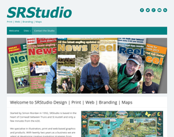 Screenshot of the SRStudio Design homepage