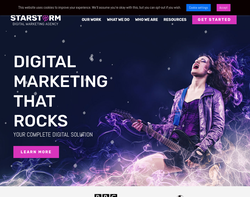 Screenshot of the Starstorm Digital homepage