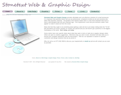 Screenshot of the Stonetext Web and Graphic Design homepage