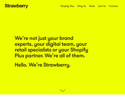 Screenshot of the Strawberry  homepage