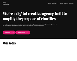 Screenshot of the Studio Republic Web Design Hampshire homepage