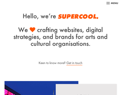 Screenshot of the Supercool Ltd homepage