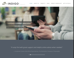 Screenshot of the The Indigo Concept homepage