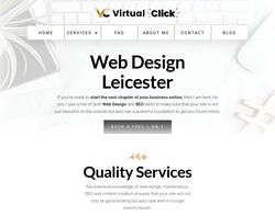 Screenshot of the The Virtual Click homepage
