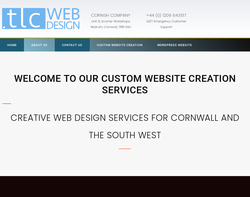 Screenshot of the TLC Designs homepage