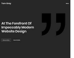 Screenshot of the Tom Gray Website Design homepage