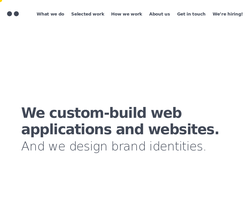Screenshot of the Twin Dots limited homepage
