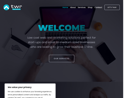Screenshot of the Twr Web Design homepage