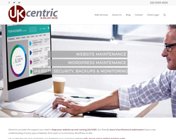 Screenshot of the UKcentric Ltd homepage