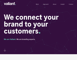 Screenshot of the Valiant Design Ltd homepage