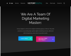 Screenshot of the Victory Digital homepage