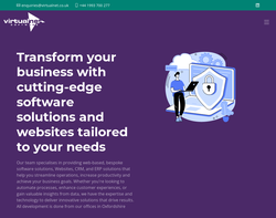 Screenshot of the Virtualnet Marketing homepage