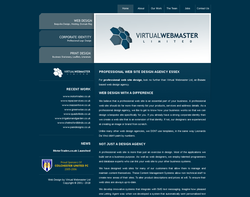 Screenshot of the Virtual Webmaster Ltd homepage