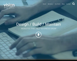 Screenshot of the Vision IT Services homepage