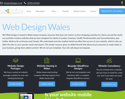 Screenshot of the W3webdesigns Ltd. homepage