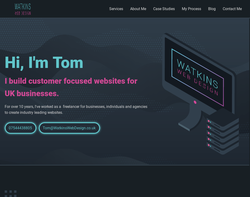 Screenshot of the Watkins Web Design homepage