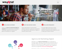 Screenshot of the Digital Marketing Agency Way2net homepage