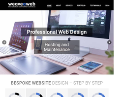 Screenshot of the Weave-a-Web homepage