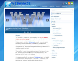 Screenshot of the Webamaze homepage