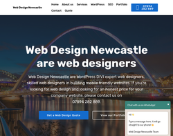 Screenshot of the Web Design Newcastle - Craig Cornish homepage