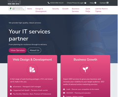 Screenshot of the Web Elegance Web Design homepage