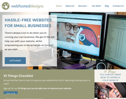 Screenshot of the Webfooted Designs homepage