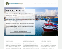 Screenshot of the Webfooted Design Ltd. homepage