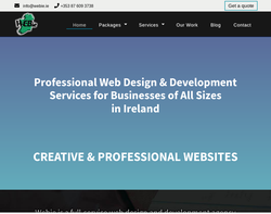 Screenshot of the Webie homepage