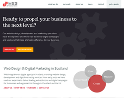 Screenshot of the Web Integrations Ltd. homepage