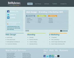 Screenshot of the Web My Business homepage