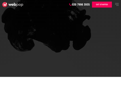 Screenshot of the Webpop Design homepage