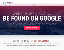 Screenshot of the Website Design Carmarthen homepage