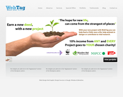 Screenshot of the Web Tag - Web Design and Graphic Design Services homepage