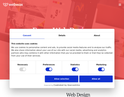 Screenshot of the webwax ltd. homepage
